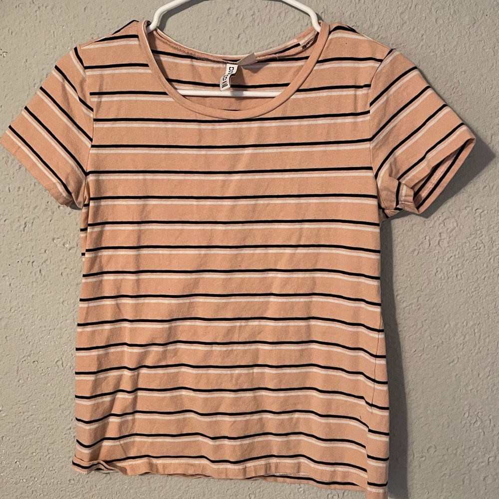 Pink striped tee